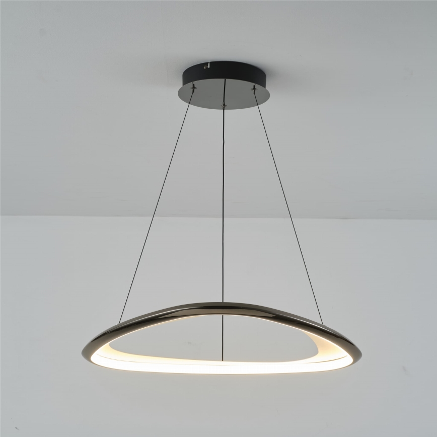 Zuma Line - LED Prigušivi luster na sajli LED/34W/230V 3000K crni sjajni krom