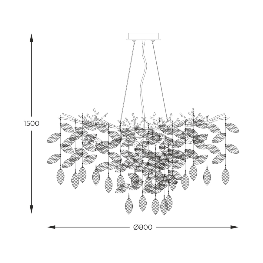 Zuma Line - Luster na sajli 10xG9/3,5W/230V sjajni krom