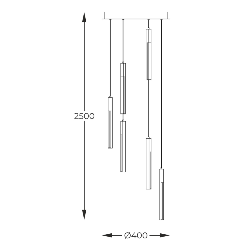 Zuma Line - LED Prigušivi luster na sajli LED/25W/230V
