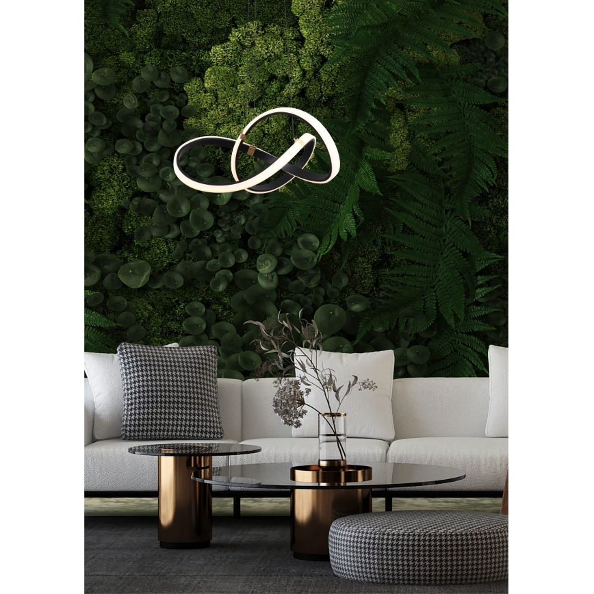Zuma Line - LED Prigušivi luster na sajli LED/44W/230V crna/zlatna
