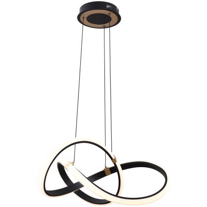 Zuma Line - LED prigušivački luster na užetu LED/44W/230V crna/zlatna