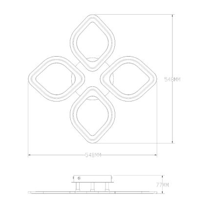 Zuma Line - LED Prigušiva stropna svjetiljka LED/30W/230V 3000-6000K crna + daljinski upravljač
