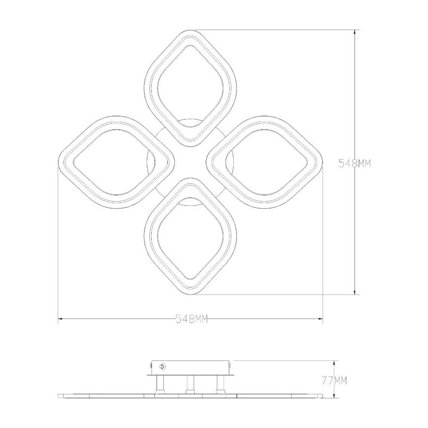 Zuma Line - LED Prigušiva stropna svjetiljka LED/30W/230V 3000-6000K crna + daljinski upravljač