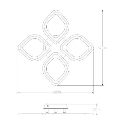 Zuma Line - LED Prigušiva stropna svjetiljka LED/30W/230V 3000-6000K bijela + daljinski upravljač