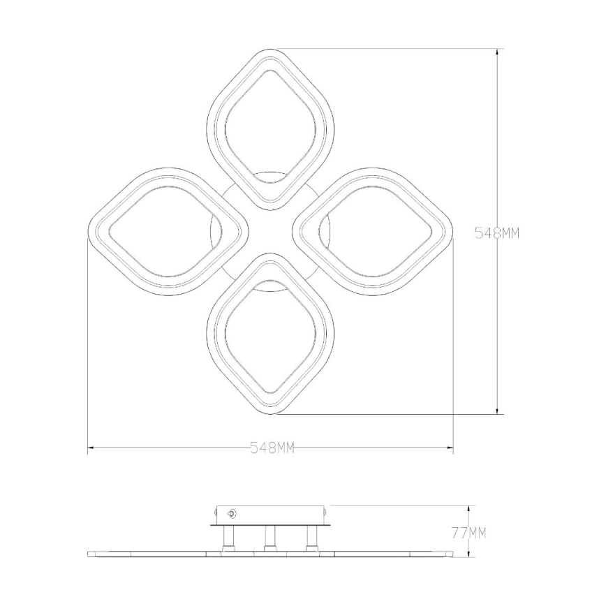 Zuma Line - LED stropna svjetiljka s prigušivanjem LED/30W/230V 3000-6000K bijela + daljinski upravljač