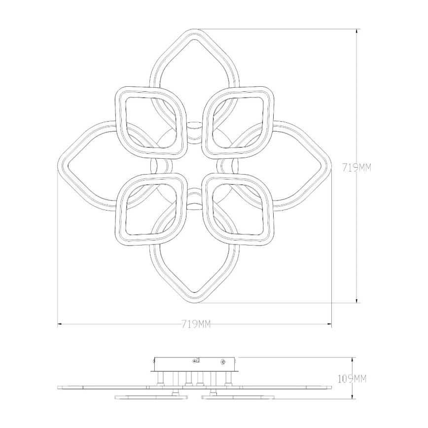 Zuma Line - LED Prigušiva stropna svjetiljka LED/75W/230V 3000-6000K crna + daljinski upravljač
