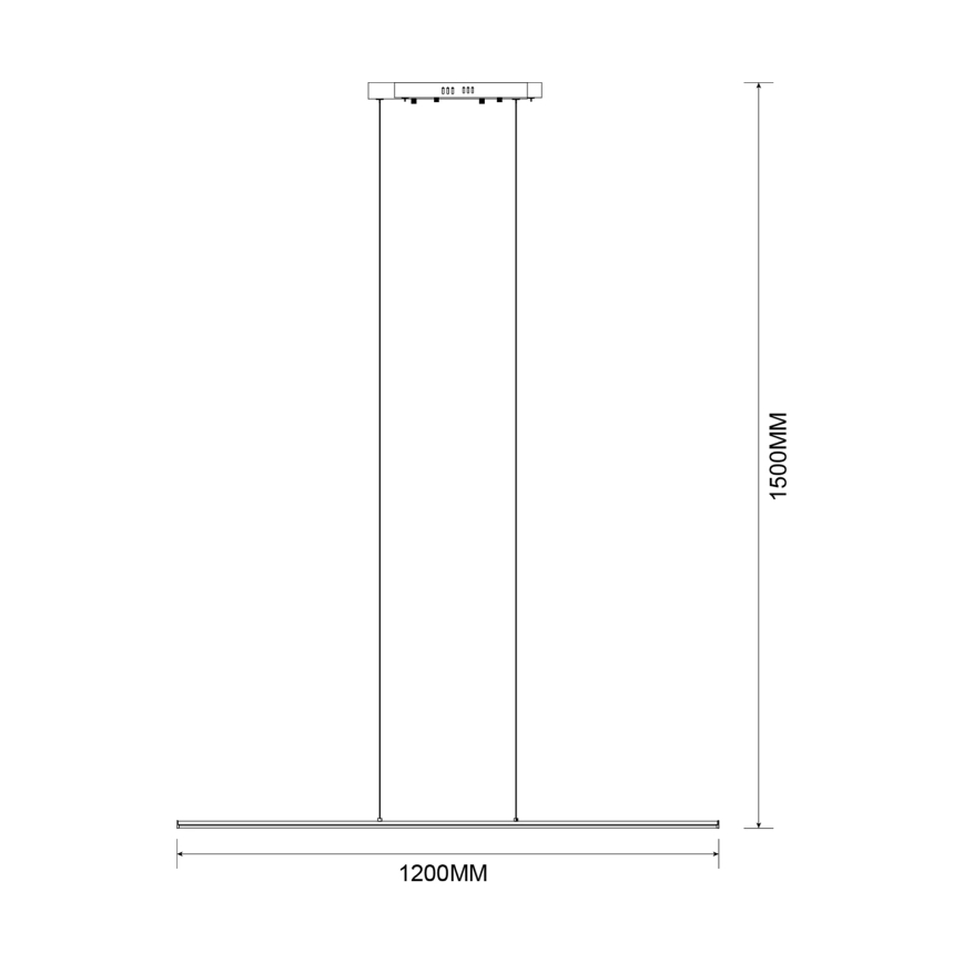 Zuma Line - LED viseći luster na sajli LED/20W/230V crna