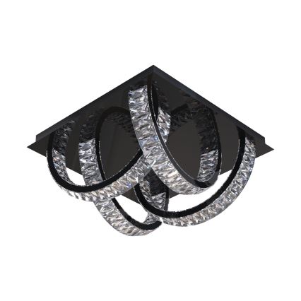 Zuma Line - LED Prigušiva kristalna stropna svjetiljka LED/23,5W/230V 2700-6000K crna + daljinski upravljač