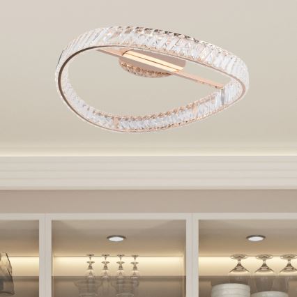 Zuma Line - LED stropna svjetiljka s prigušivanjem LED/36W/230V Ø 52 cm ružičasto zlato