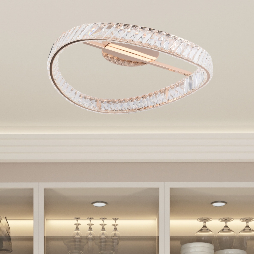 Zuma Line - LED stropna svjetiljka s prigušivanjem LED/36W/230V Ø 52 cm ružičasto zlato