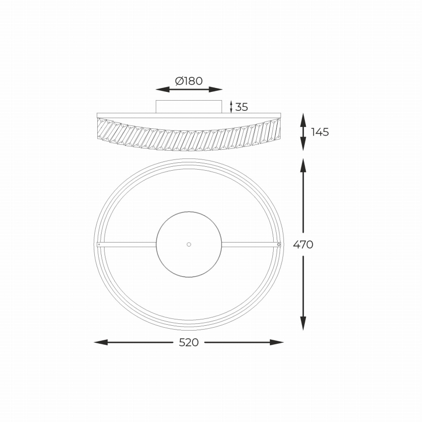 Zuma Line - LED stropna svjetiljka s prigušivanjem LED/36W/230V Ø 52 cm ružičasto zlato