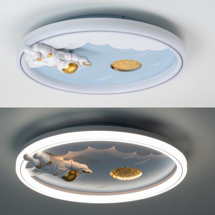 Zuma Line - LED Prigušiva dječja stropna svjetiljka LED/42W/230V 3000/5700K astronaut