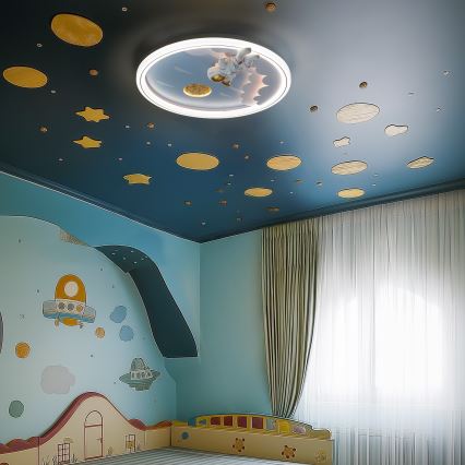 Zuma Line - LED Prigušiva dječja stropna svjetiljka LED/42W/230V 3000/5700K astronaut