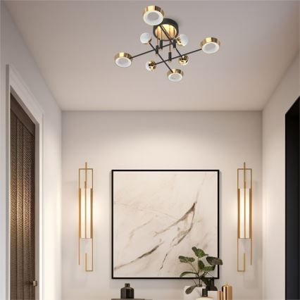 Zuma Line - LED plafonski luster s prigušivanjem LED/60W/230V zlatna/crna