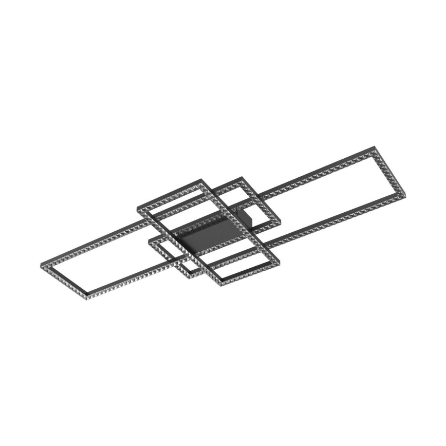 Zuma Line - LED Prigušiva kristalna stropna svjetiljka LED/52W/230V 2700-6000K crna + daljinski upravljač
