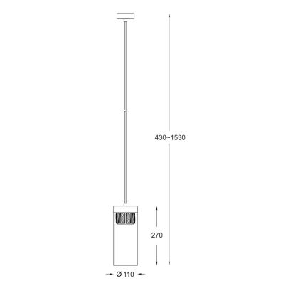 Zuma Line - Kristalni luster na sajli 1xG9/28W/230V