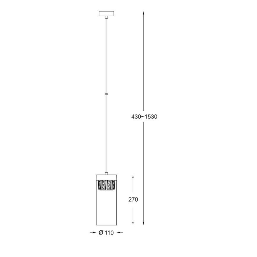 Zuma Line - Kristalni luster na sajli 1xG9/28W/230V