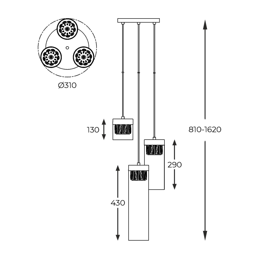 Zuma Line - Kristalni luster na sajli 3xG9/28W/230V sjajni krom