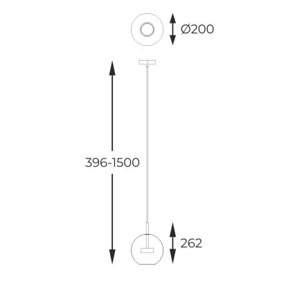 Zuma Line - LED Luster na sajli LED/5W/230V sjajni krom