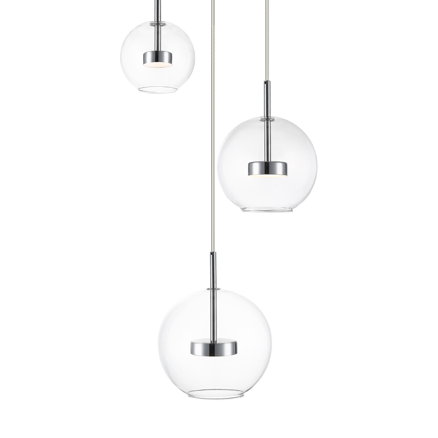 Zuma Line - LED Luster na sajli 3xLED/5W/230V sjajni krom