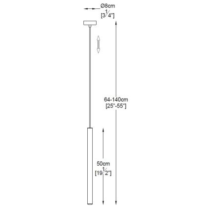 Zuma Line - LED luster na sajli LED/5W/230V