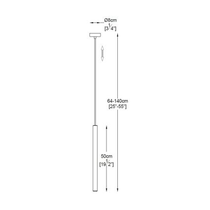 Zuma Line - LED Luster na sajli LED/5W/230V zlatna