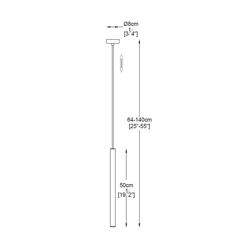 Zuma Line - LED Luster na sajli LED/5W/230V zlatna