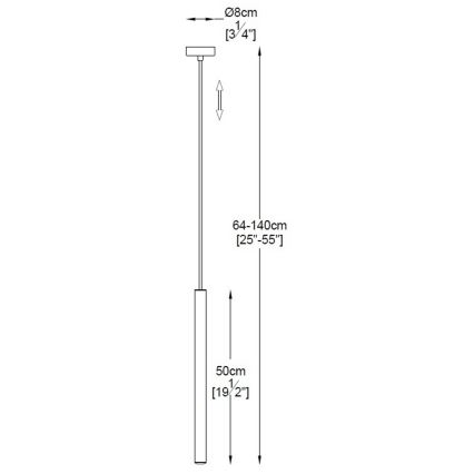 Zuma Line - LED luster na sajli LED/5W/230V