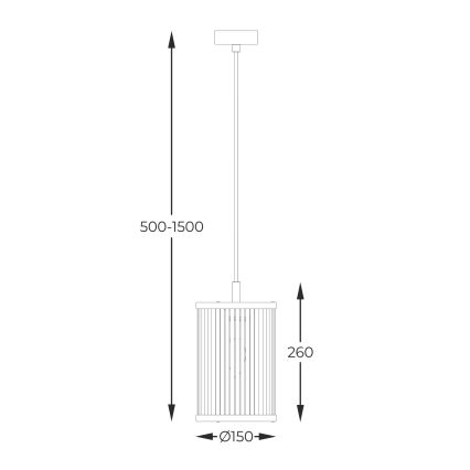 Zuma Line - Luster na sajli 1xE14/60W/230V crna
