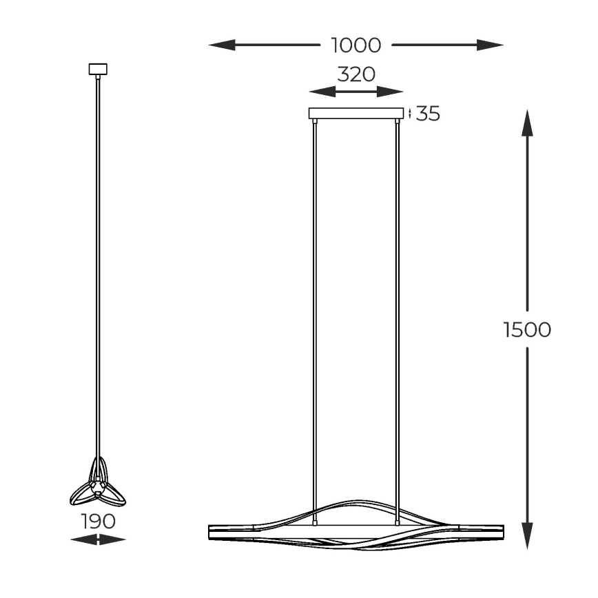 Zuma Line - LED Luster na sajli LED/30W/230V