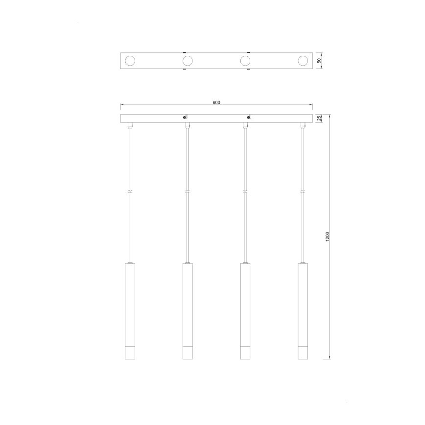 Zuma Line - Viseći luster na sajli 4xG9/5W/230V zlatni