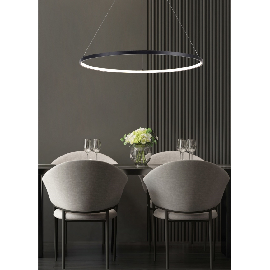 Zuma Line - LED Luster na sajli LED/40W/230V 3000/4000/6000K pr. 90 cm crna