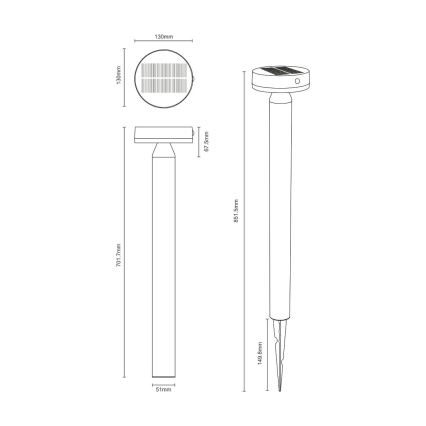 Zuma Line - LED Solarna lampa sa senzorom za pokret i dan/noć LED/4,5W/2000 mAh IP44 crna