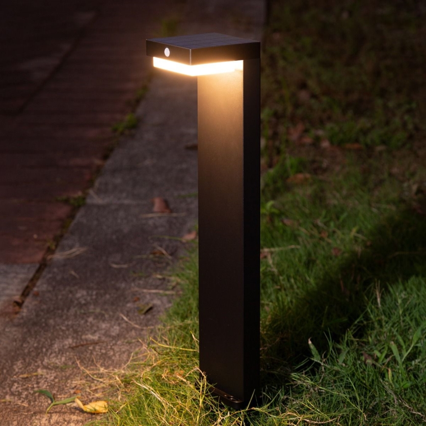 Zuma Line - LED Solarna lampa sa senzorom za pokret i dan/noć LED/4,5W/2000 mAh IP44 crna