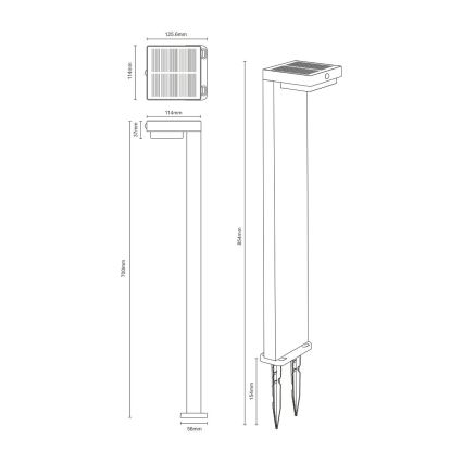 Zuma Line - LED Solarna lampa sa senzorom za pokret i dan/noć LED/4,5W/2000 mAh IP44 crna