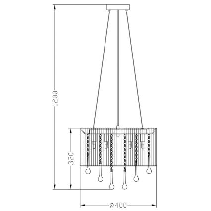 Zuma Line - Luster na sajli 8xG9/40W/230V crna