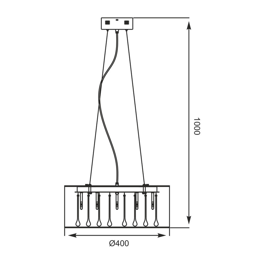 Zuma Line - Kristalni luster na sajli 5xG9/42W/230V