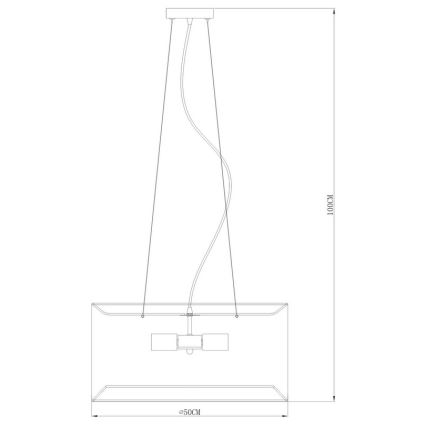 Zuma Line - Luster na sajli 4xE27/60W/230V crna