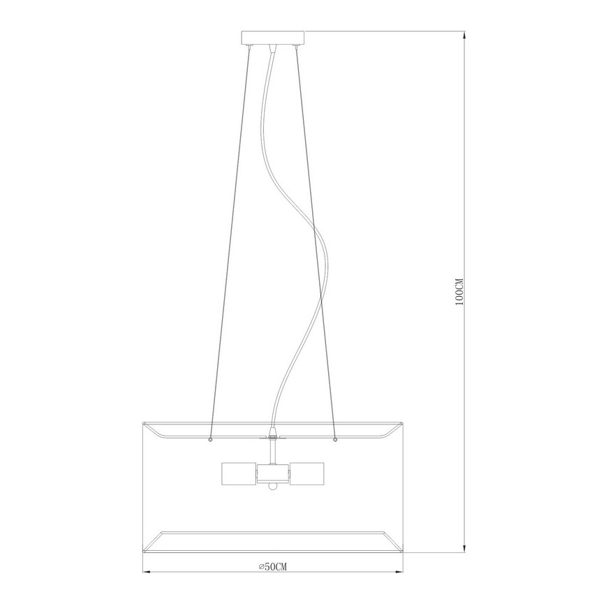 Zuma Line - Luster na sajli 4xE27/60W/230V crna