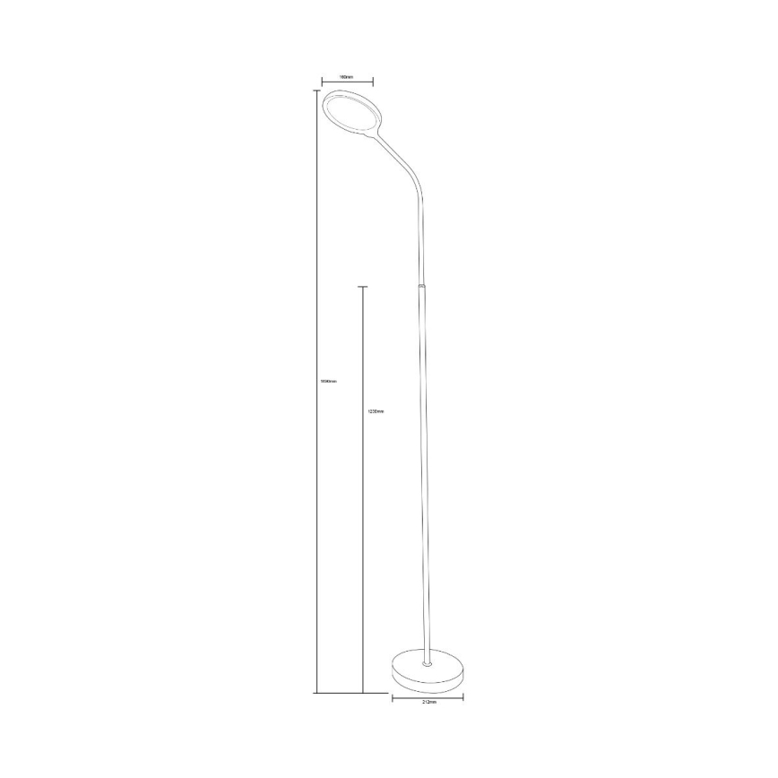 Zuma Line - LED podesiva podna lampa LED/10W/230V 3000/4500/6500K bijela