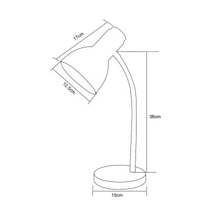 Zuma Line - Stolna lampa 1xE27/40W/230V bijela/hrast