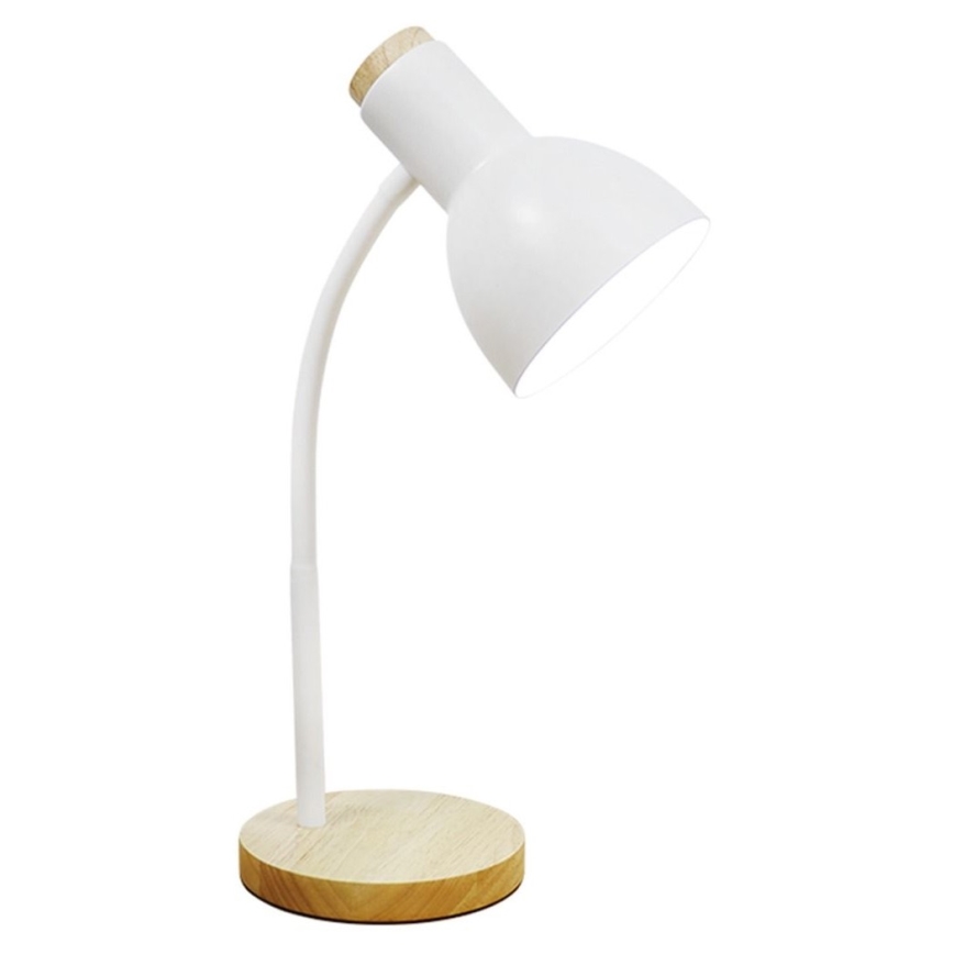 Zuma Line - Stolna lampa 1xE27/40W/230V bijela/hrast