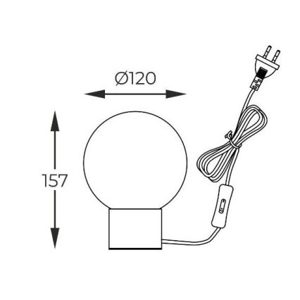 Zuma Line - Stolna lampa 1xG9/4W/230V crna/zlatna