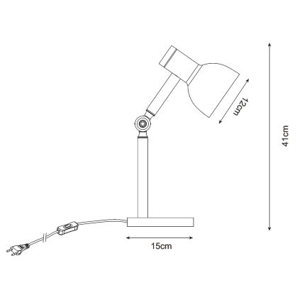 Zuma Line - Stolna lampa 1xE14/40W/230V bijela
