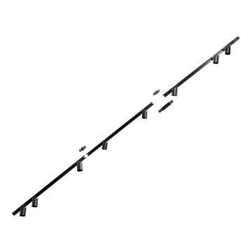 Zuma Line - Ugradbena svjetiljka za tračni sustav 8xGU10/10W/230V crna + pribor za tračni sustav