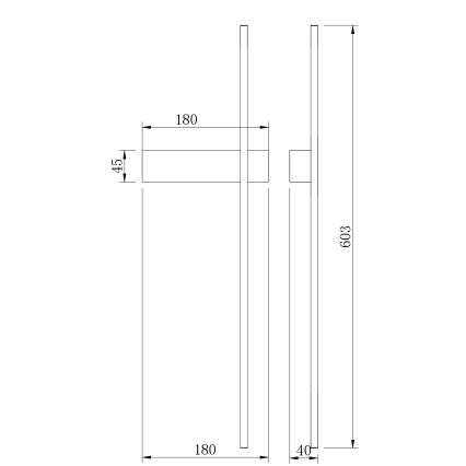 Zuma Line - LED zidna svjetiljka LED/8W/230V 3000/4000/6000K 60 cm crna