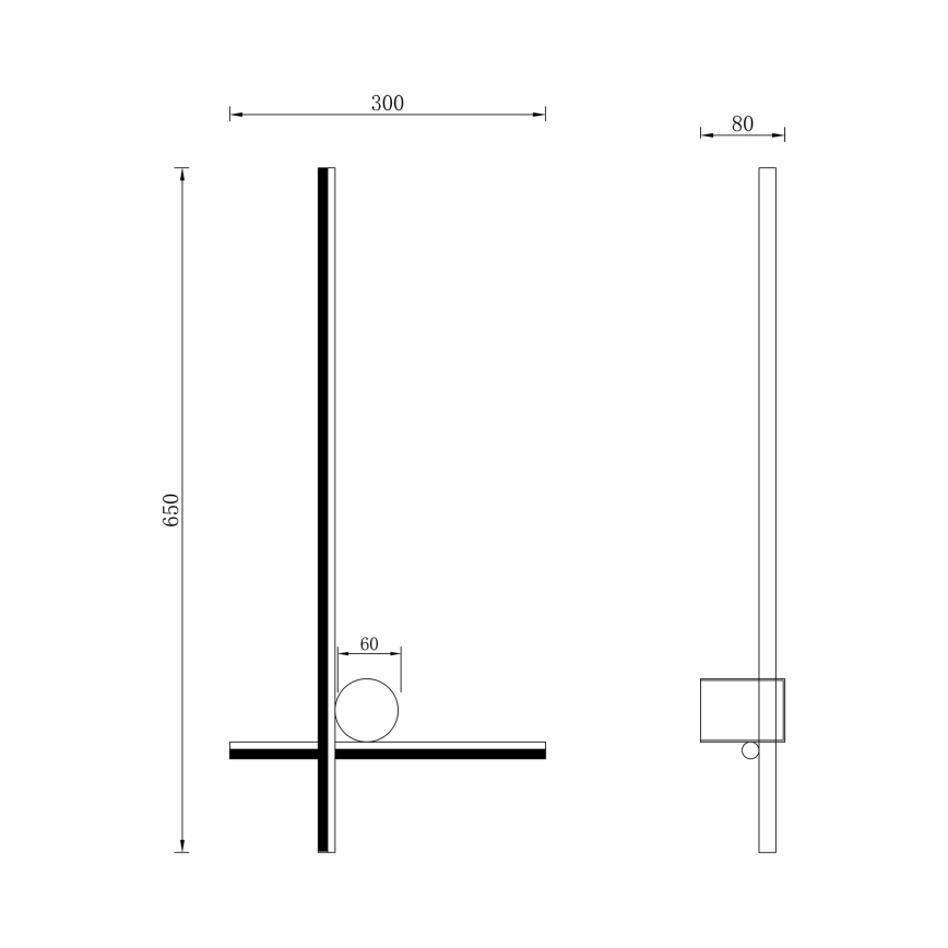 Zuma Line - LED Zidna svjetiljka LED/14W/230V crna