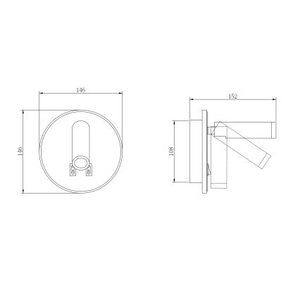 Zuma Line - LED zidna reflektorska svjetiljka LED/5,5W/230V 4000K + LED/2,5W 3000K crna