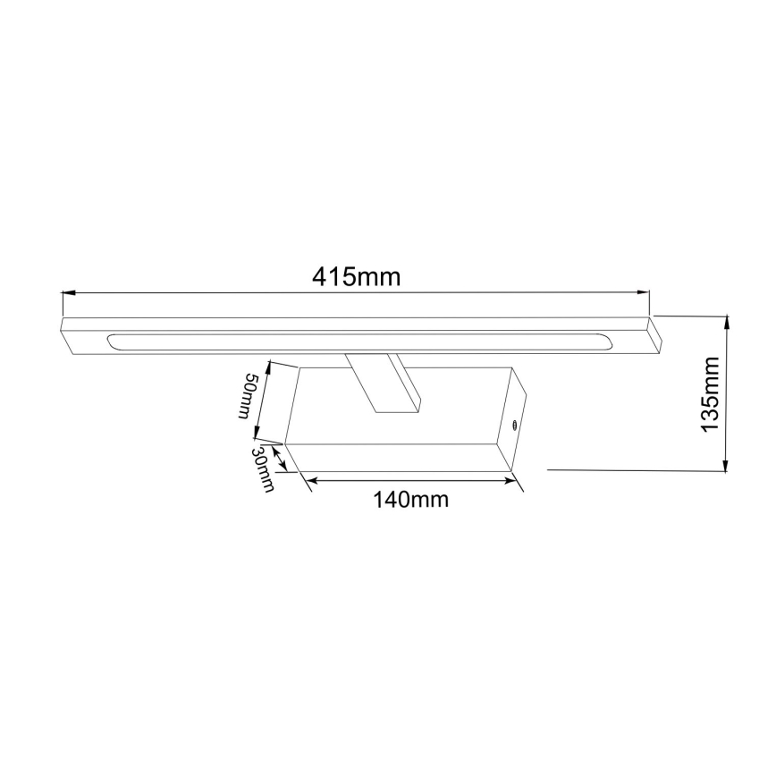 Zuma Line - LED Rasvjeta za ogledalo u kupaonici LED/12W/230V 41 cm IP44 crna