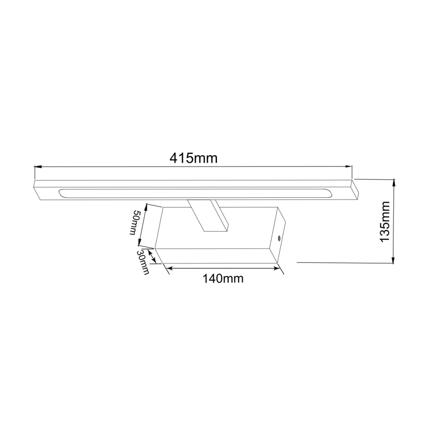 Zuma Line - LED kupaonska rasvjeta za ogledalo LED/12W/230V 41 cm IP44 sjajni krom